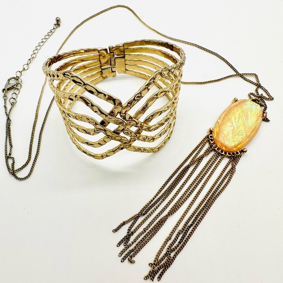 Tassel Iridescent Necklace Bracelet lot - Picture 17 of 17